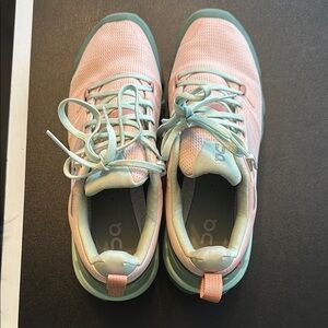 On Running Pink and Mint Sneakers